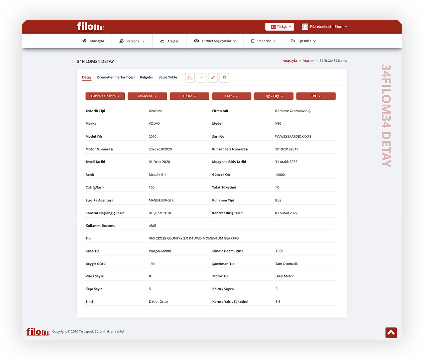 Ayrıntılı Araç Bilgileri